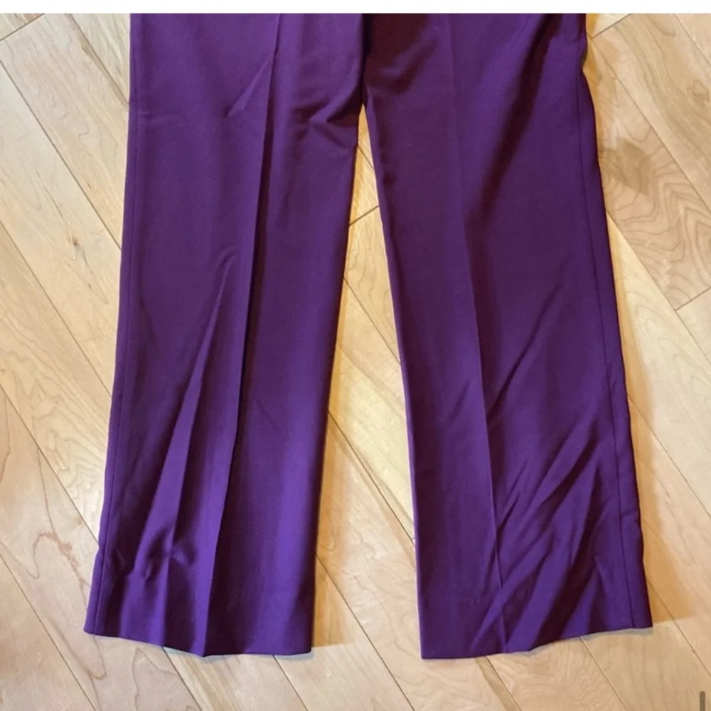 Rebecca Taylor Straight Suit Pants plum/purple size six - Picture 8 of 10